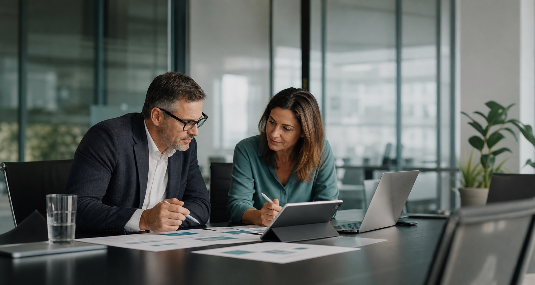 Strategisches IT-Consulting und Automatisierung in einem modernen Meetingraum